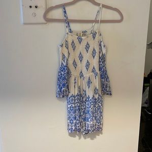 Adorable blue&white romper